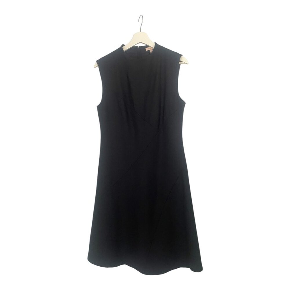 Rebecca Taylor Black Sleeveless Gab Dress Size 4 Classic LBD Workwear Office